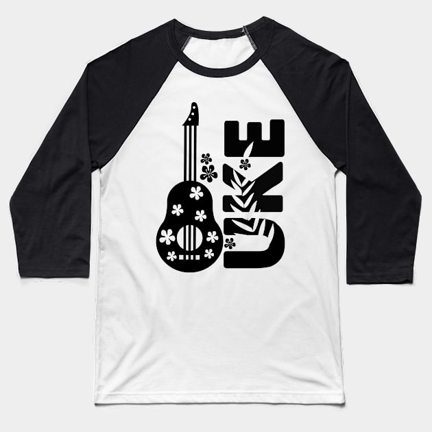 Ukulele Guitar Player Hawaii Music Baseball T-Shirt by macshoptee